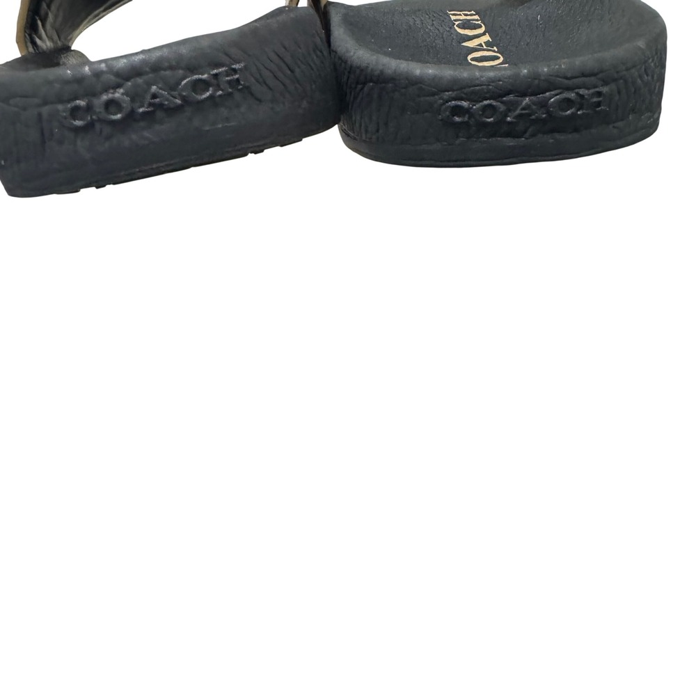 Coach Udele Slide Sandals Womens Size 10 Tan Brown Signature Coated Canvas G3759 - Picture 9 of 9